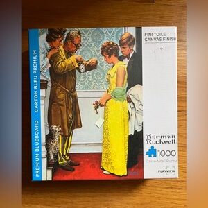 1000 Piece Puzzle for Adults Norman Rockwell First Date Home Late 27X20 COMPLETE